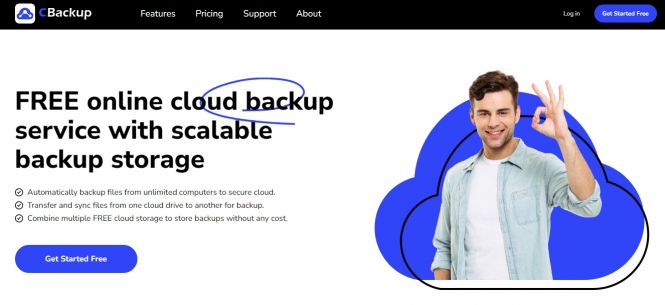 CBackup, a free cloud-based data backup solution