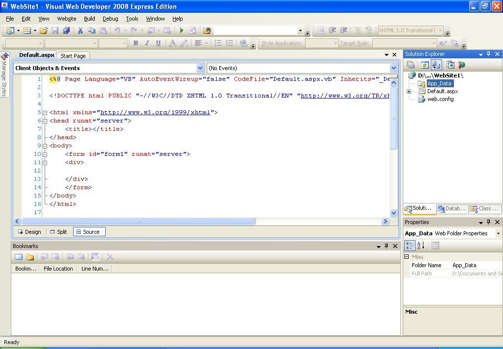 Visual Web Developer 2010 Express 無償 のイン