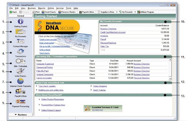 VersaCheck Gold 2010 Software Informer: Screenshots