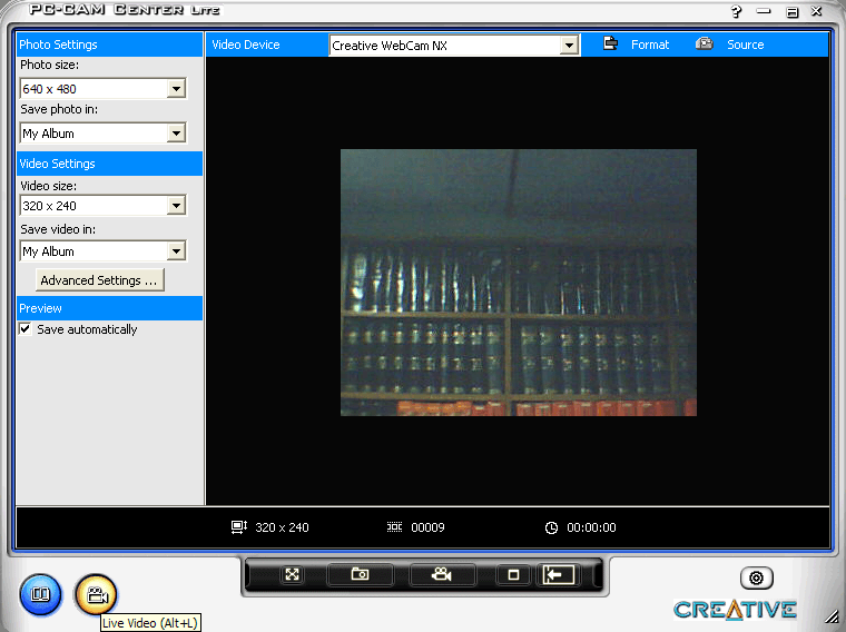 Creative PC-CAM Center Software Informer: Screenshots