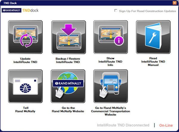 rand mcnally tnd dock 1 0 main window screenshots for rand mcnally tnd ...