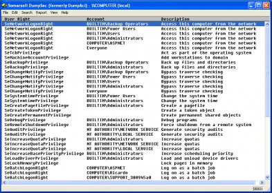 Microsoft dumpsec utility