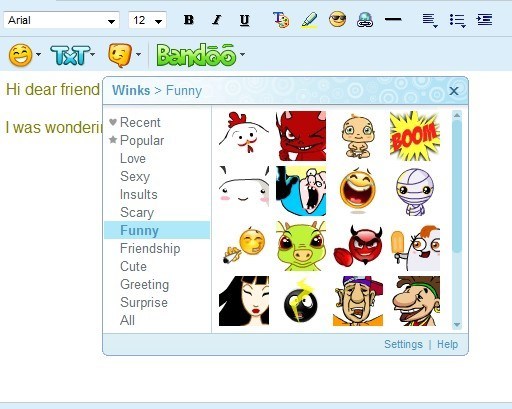 bandoo 6 0 emoticons on yahoo mail screenshots for bandoo 8 0 main ...