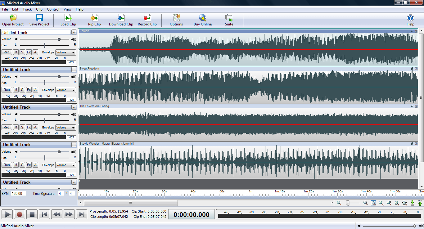 mixpad recording problems