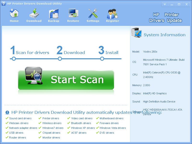 hp com printer software download