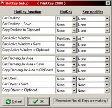 Options Menu · Main Window · Hot Key Setup