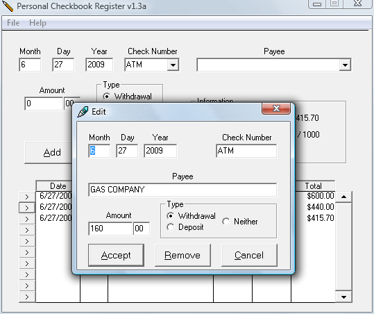 checkbook register software for windows