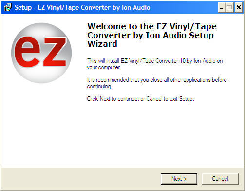 EZ Vinyl/Tape Converter by MixMeister 7.7 : Main window