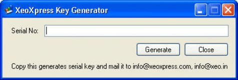Previous screenshot. Serial Key Generator 2.0 : Main window.