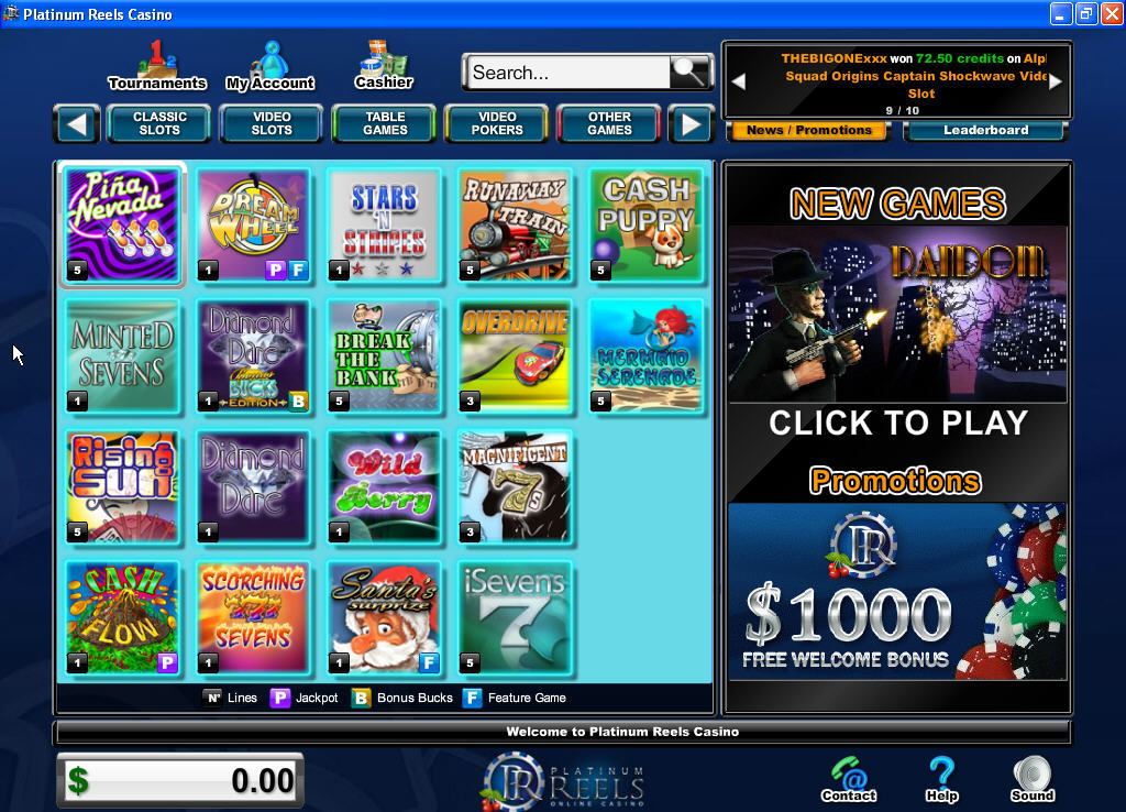 Platinum reels casino