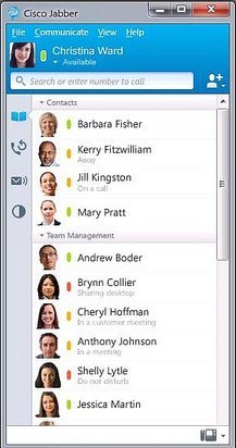 Cisco Jabber 9.1 : Main window
