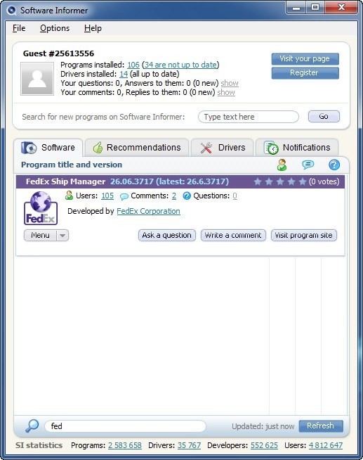 fedex ship manager 26 0 s i client window screenshots for fedex ship ...