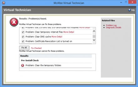 Cannot Install Mcafee Virtual Technician