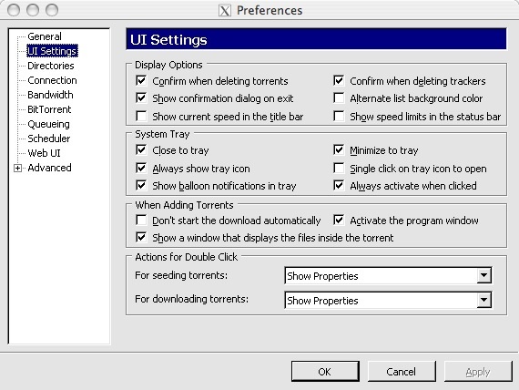 Main window · General Settings · UI Settings · Preferences