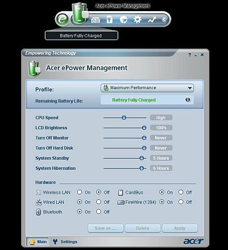 Acer Aspire Power Management Software