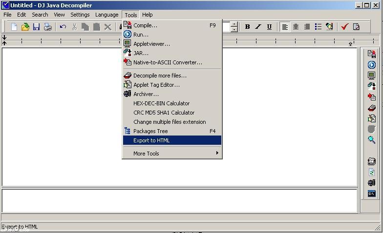 DJ Java Decompiler 1.7 : Tools
