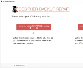 decipher backup repair legit