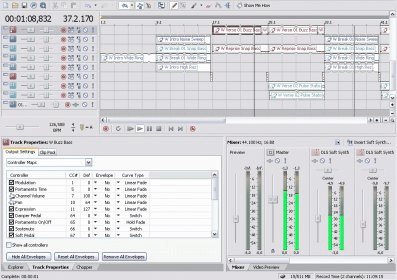 sony acid music studio 10 default clip properties