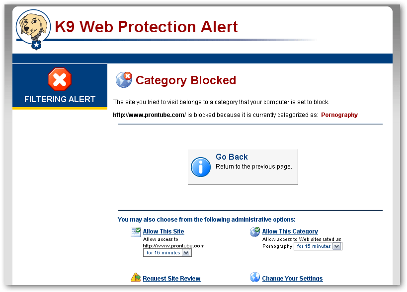 software k9 web protection