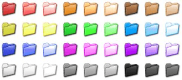 mark folders with color coded icons
