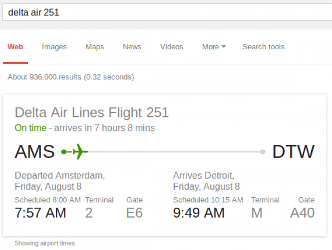 Flight information