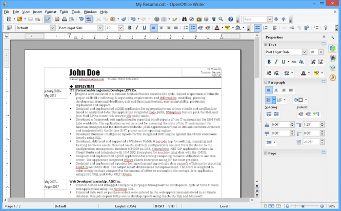 OpenOffice Writer