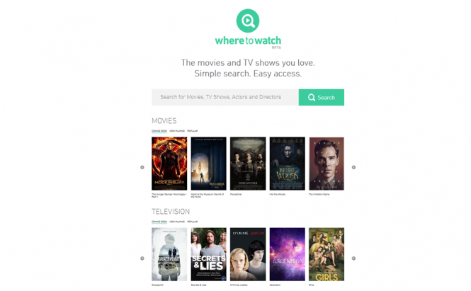 WhereToWatch website