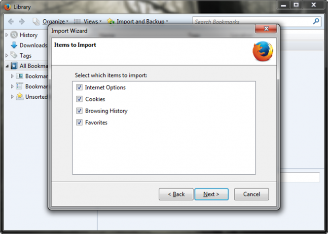 Import Settings In Firefox