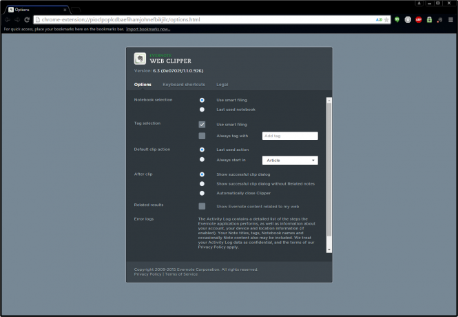 Evernote Web Clipper