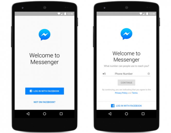 New Messenger Log-in