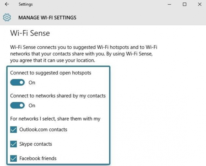 Wi-Fi Sense