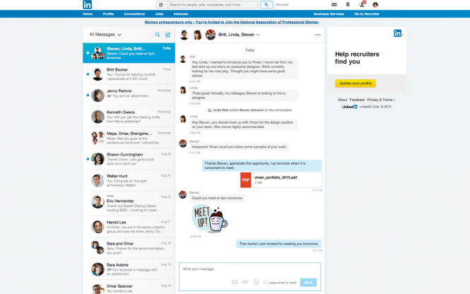 New LinkedIn Messaging