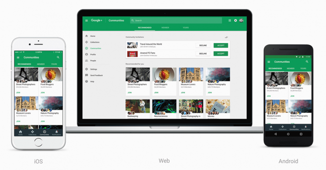 Google+ new design
