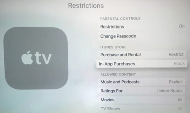 Restrictions Menu