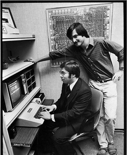 Jobs and Wozniak at work