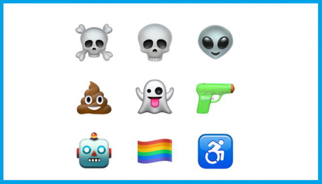 Some of the new emojis in iOS 10