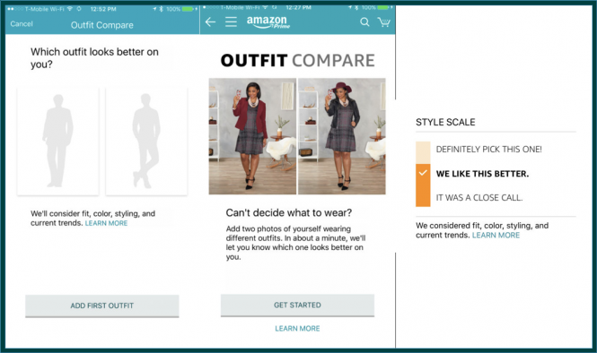 The Oufit Compare feature