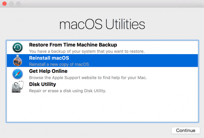 Reinstall MacOS