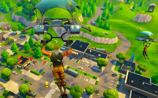 Gliding in Fortnite