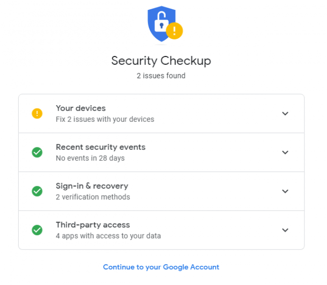 Start your security check