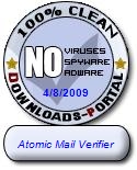 Atomic Mail Verifier Clean Award