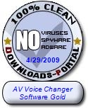 AV Voice Changer Software Gold Clean Award