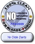 Ye Olde Darts Clean Award