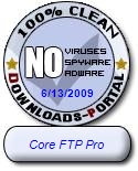 Core FTP Pro Clean Award