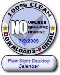 PlainSight Desktop Calendar Clean Award