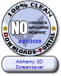 Alchemy 3D Screensaver Clean Award