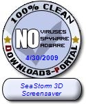 SeaStorm 3D Screensaver Clean Award