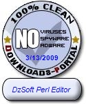 DzSoft Perl Editor Clean Award