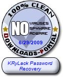 KRyLack Password Recovery Clean Award