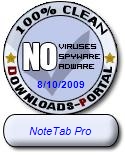 NoteTab Pro Clean Award